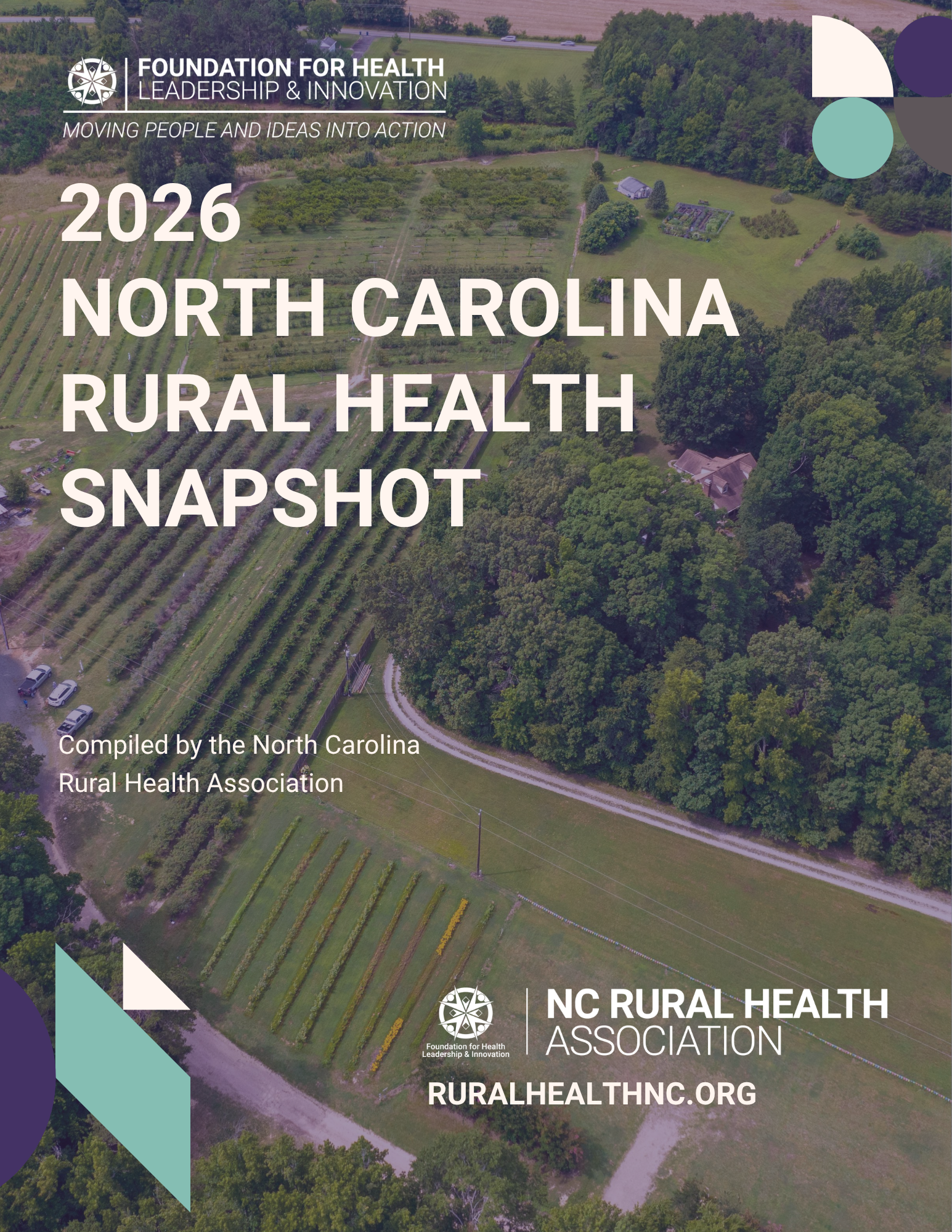 Image of the front cover of the 2024 NC Rural Health Snapshot